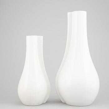 Wilhelm Kåge, two "Surrea" ceramic vases, Gustavsberg, Sweden, possibly prototypes.