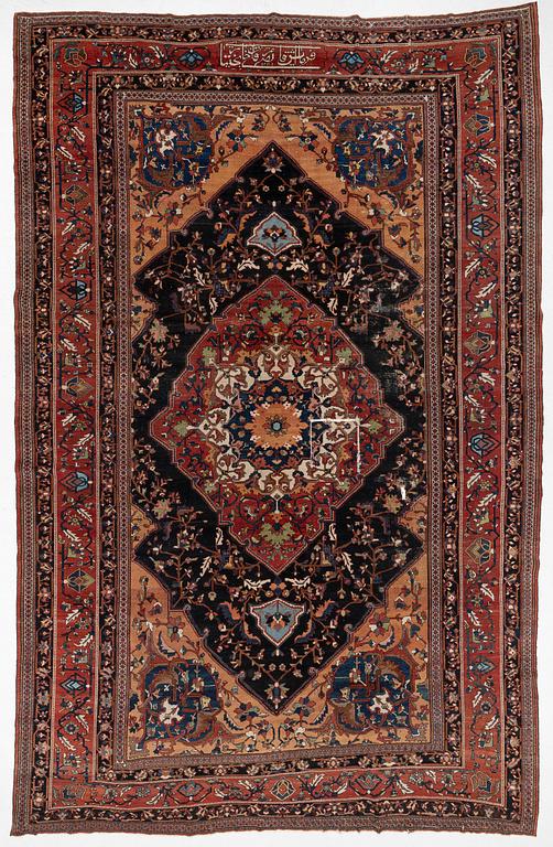 An antique 'khan carpet', Bakhtiari, western persia. c. 550 x 350 cm.