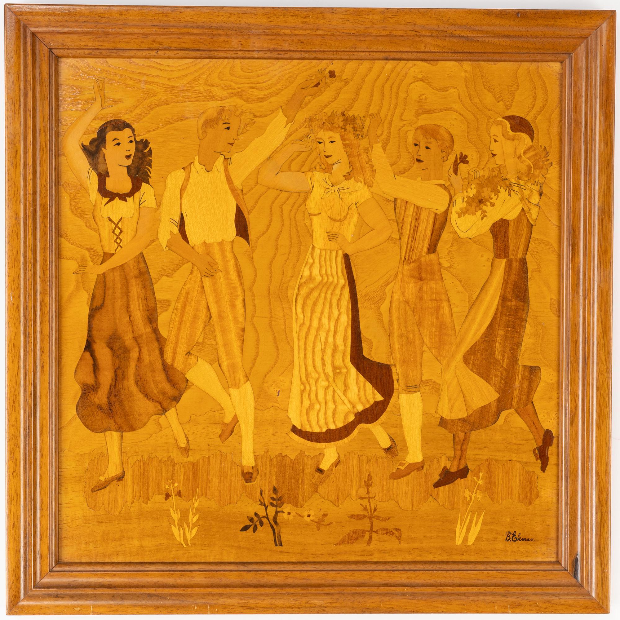 Birger Ekman, väggplakett, Mjöjby Intaria, 1939.