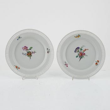 Ten plates, KPM Berlin, Germany, 19th Century.