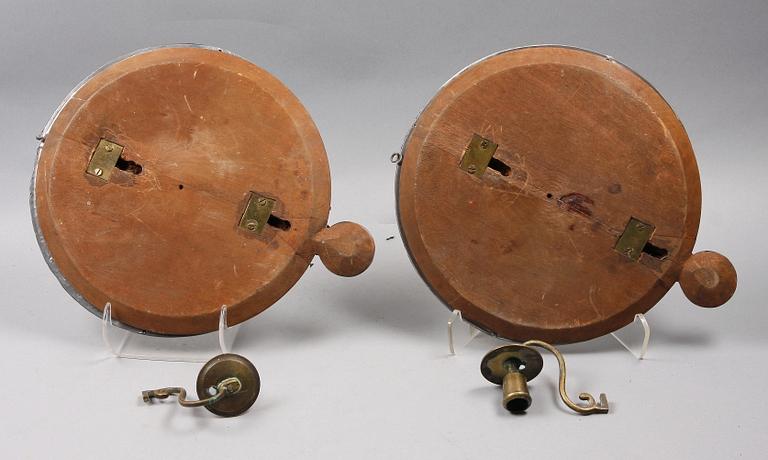 SPEGELLAMPETTER, ett par, barockstil. 1900-talets början.