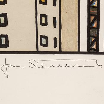 JAN STENMARK, färglitografi, signerad 105/190.