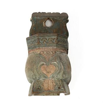 Spoon holder, folk art, Jämtland. 17th-18th century.