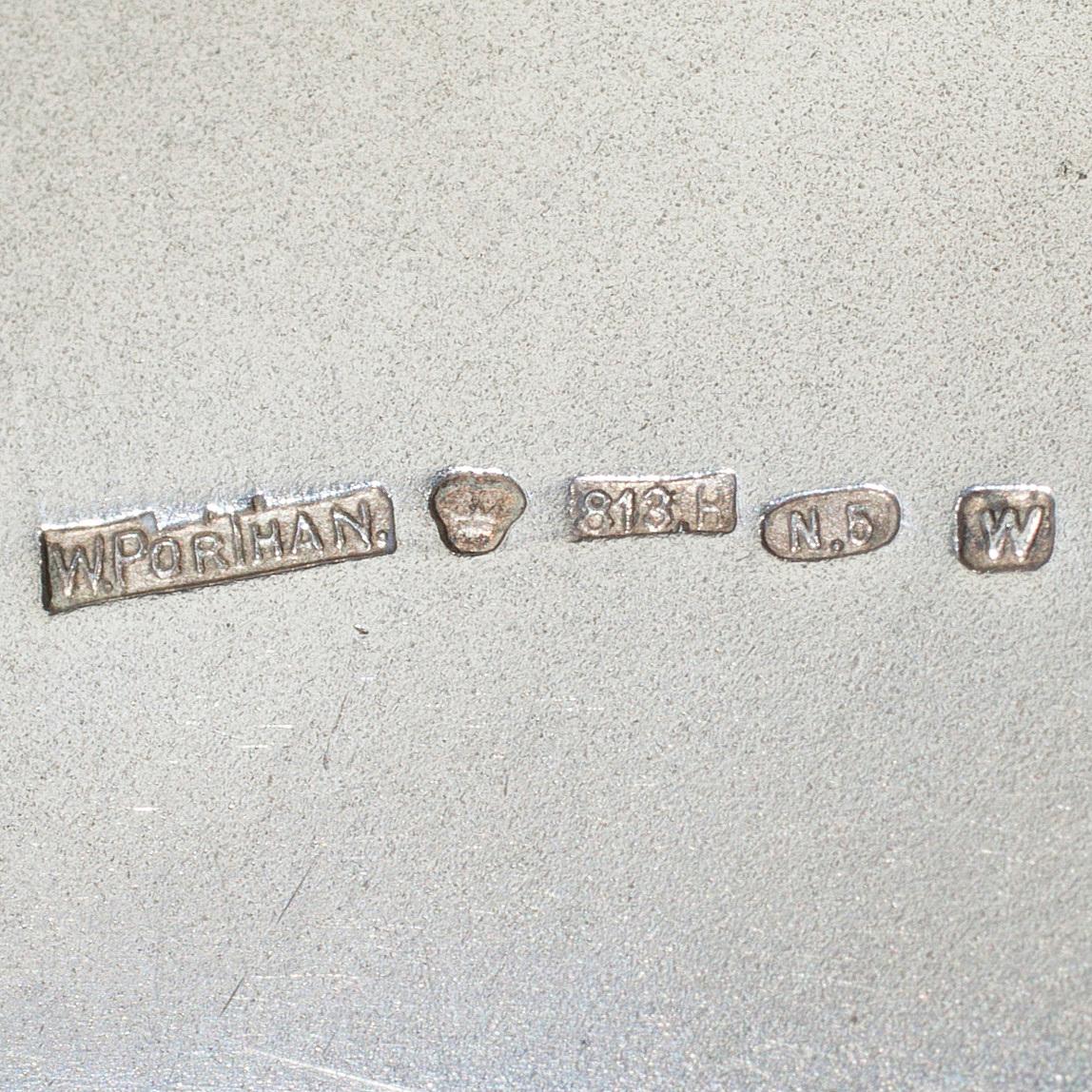 AFTONVÄSKA, silver, W. Porthan, Viborg 1918. Totalvikt ca 338 g.