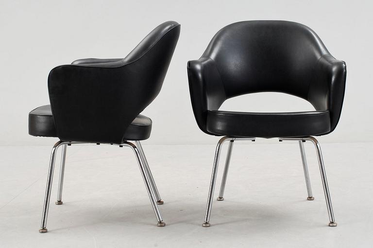 FÅTÖLJER, ett par, "Executive side chair", Eero Saarinen, Knoll International.