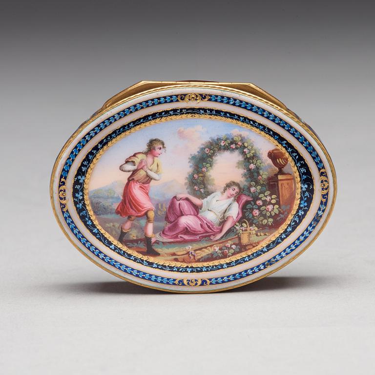 Guidon, Rémond, Gide et Cie, dosa, guld och emalj, Genève 1792-1801, Louis XVI.