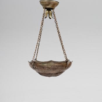 TAKLAMPA, jugend, omkring år 1900. Höjd ca 70 cm.