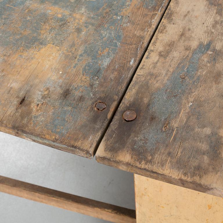A Swedish handcrafted table, 19th century.
