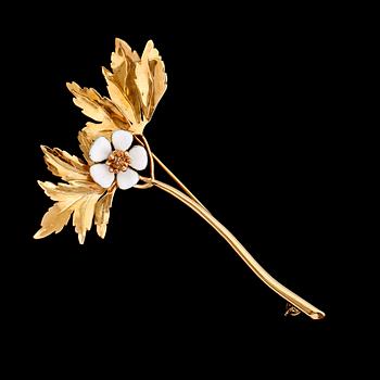 BROSCH, 18 k guld, svenska stämplar 1971. Vikt ca 7 g.
