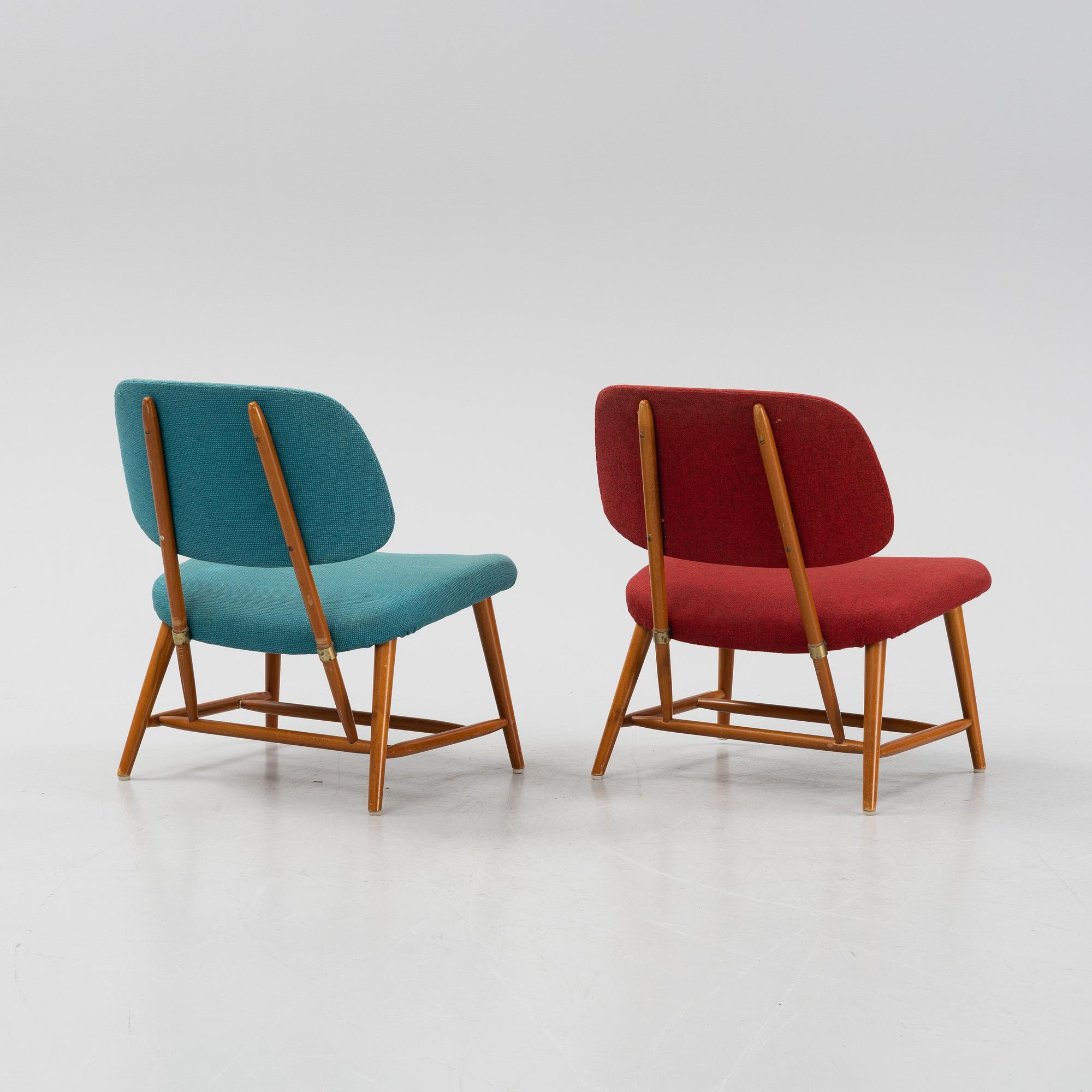 Alf Svensson, fåtöljer ett par, "TeVe", Bra Bohag, Studio Ljungs Industrier AB, Malmö, 1950-tal.