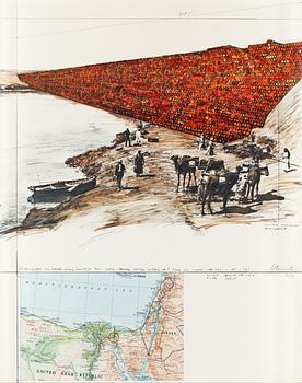 117. Christo & Jeanne-Claude, "Ten million oil drums wall, project for the Suez Canal".