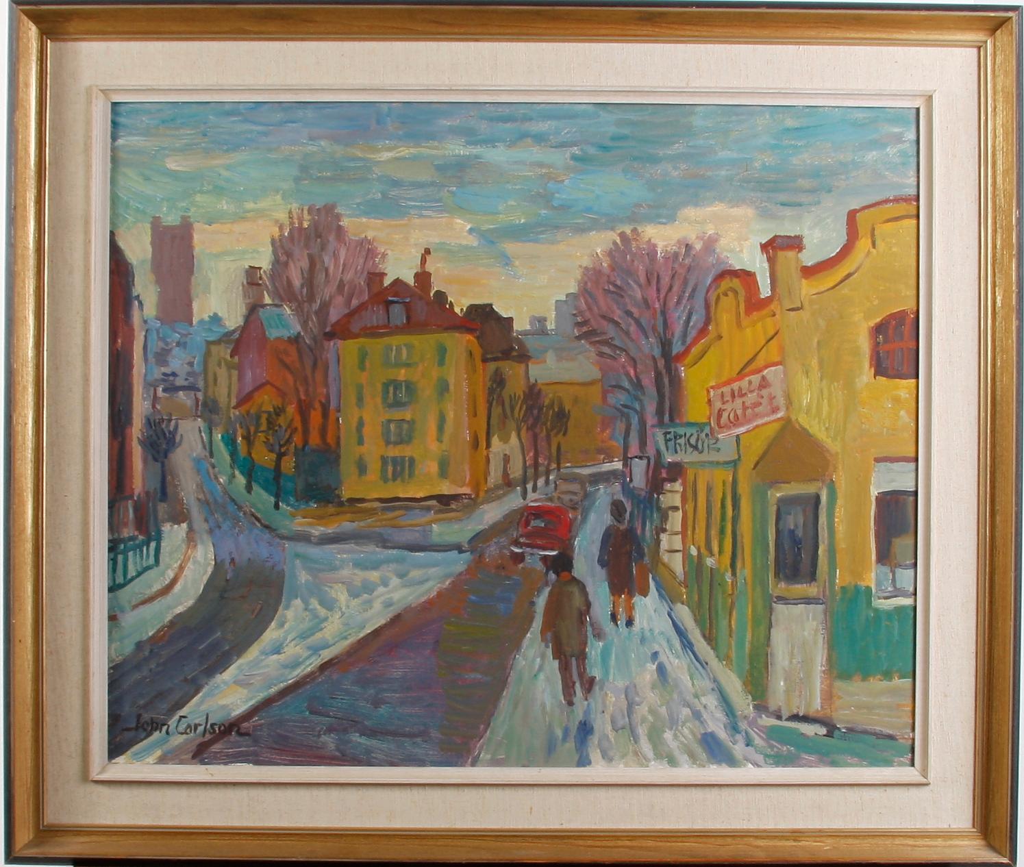 CARLSON, JOHN, olja på pannå, sign.