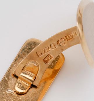 MANSCHETTKNAPPAR, 1 par, 18K guld, svenska stämplar, 1963.