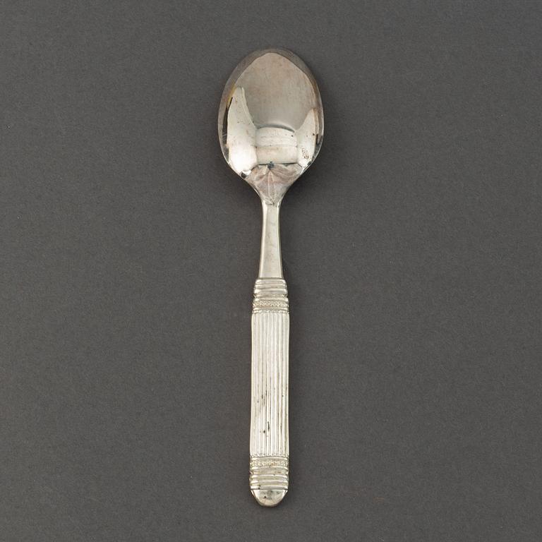 Jens Quistgaard, bestickservis "Champagne", 78 delar, sterling silver, A. Dragsted, Köpenhamn, 1950-tal.
