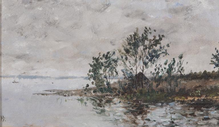 Helge Dahlman, oil on canvas board, signed.