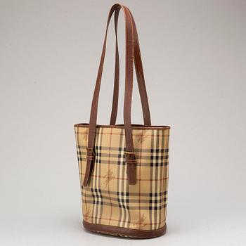 BURBERRY, bucket bag.