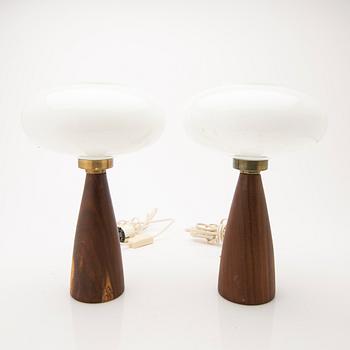 Pair of table lamps, 1970s.