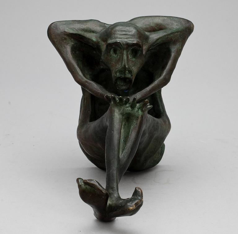 DAVID EDSTRÖM, skulptur, brons, sign D.E.