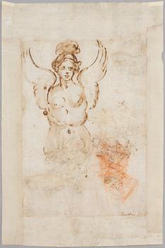 ITALIAN SCHOOL, first half 17th Century, attributed to Guido Reni (1585-1642), Brown ink, red chalk on paper.