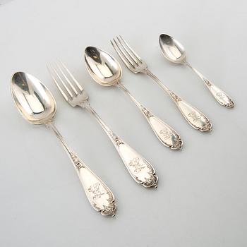 Cutlery silver 29 dlr, CG Hallberg Stockholm 1895.