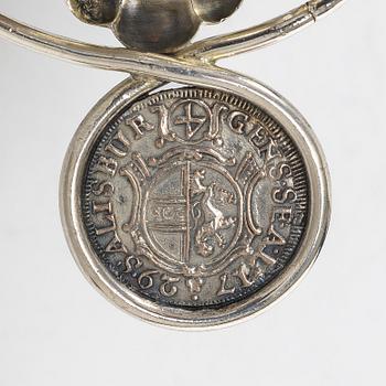 Table accessories, 7 pieces, silver, including Denmark 1880s.