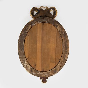 A Swedish Gustavian mirror wall lamp, late 18th century.