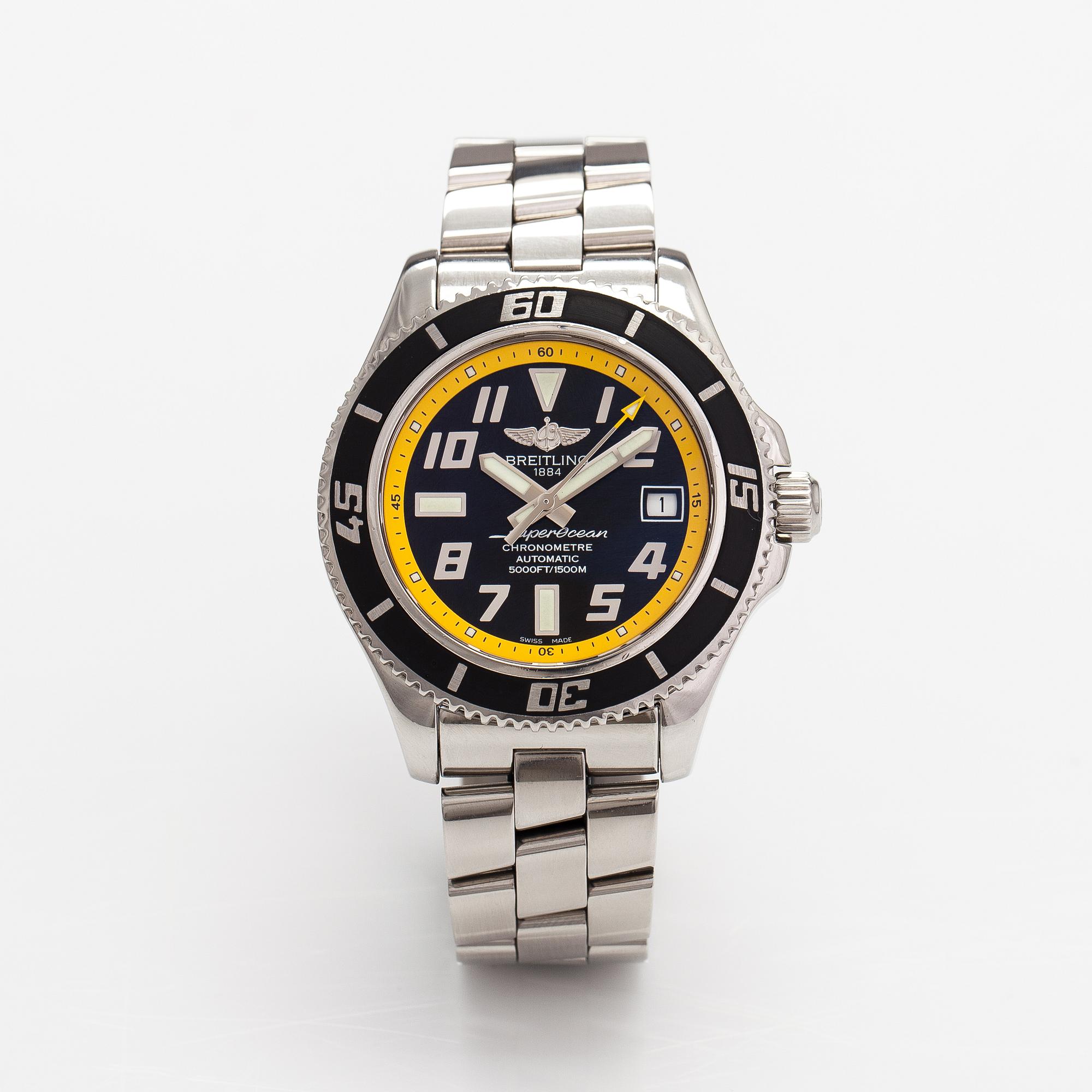 Breitling SuperOcean Chronometre 1500m wristwatch 42 mm. Bukowskis