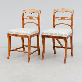 STOLAR, 2 st, biedermeier, 1800-talets mitt.