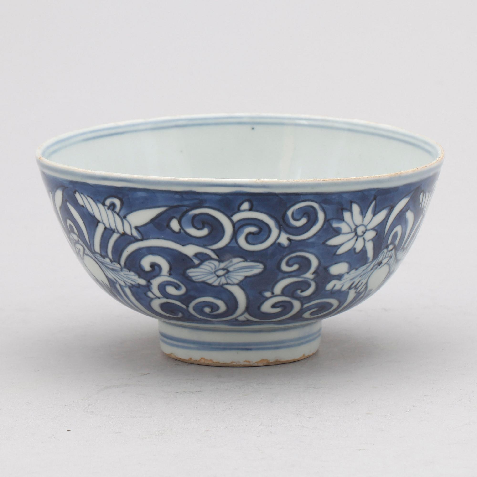 SKÅL, porslin, Kina, Qingdynastin, 1600-tal.