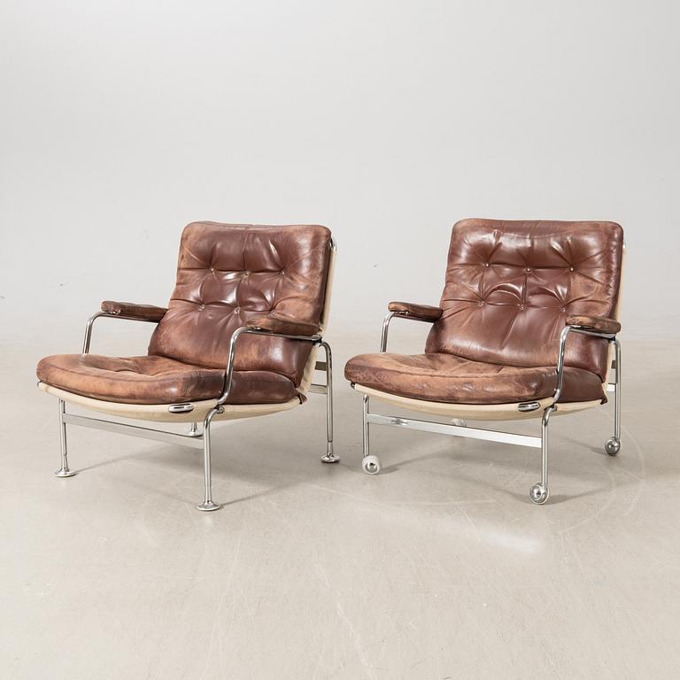 Bruno Mathsson, armchairs, 2 pcs, Dux, late 20th century.
