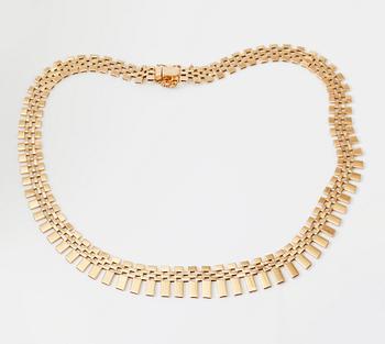 COLLIER, 18K guld. Vikt ca 27 g.