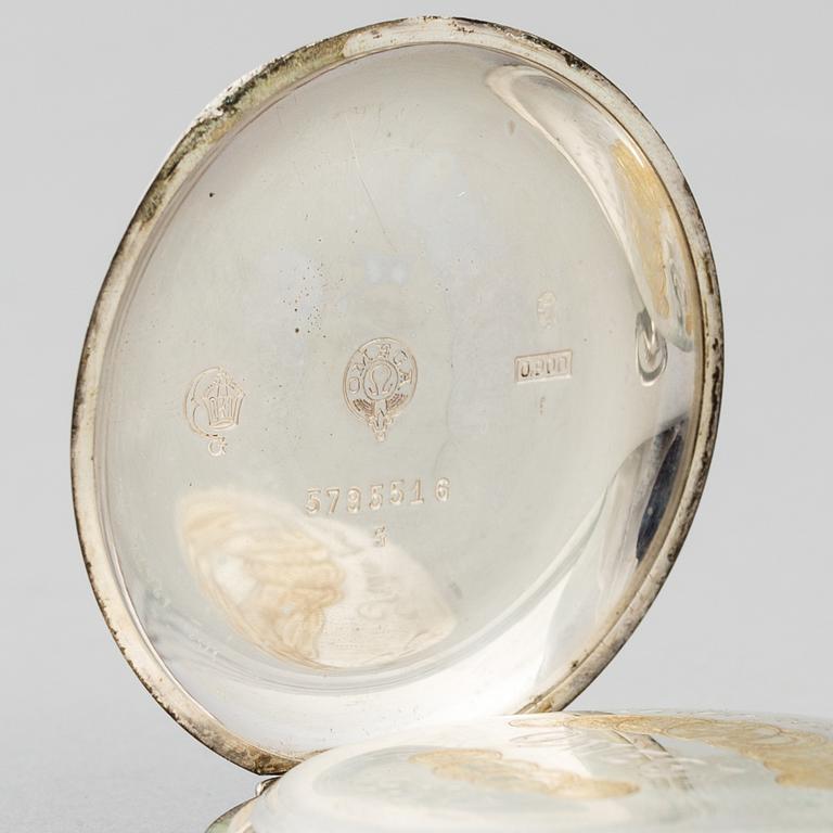 A silvered metal inkstand by Kaiser Zinn 1910s.