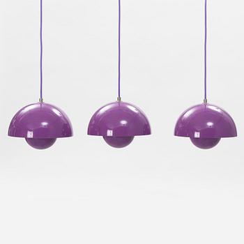 Verner Panton, taklampor, 3 st, "Flower Pot VP1", &Tradition, Danmark.