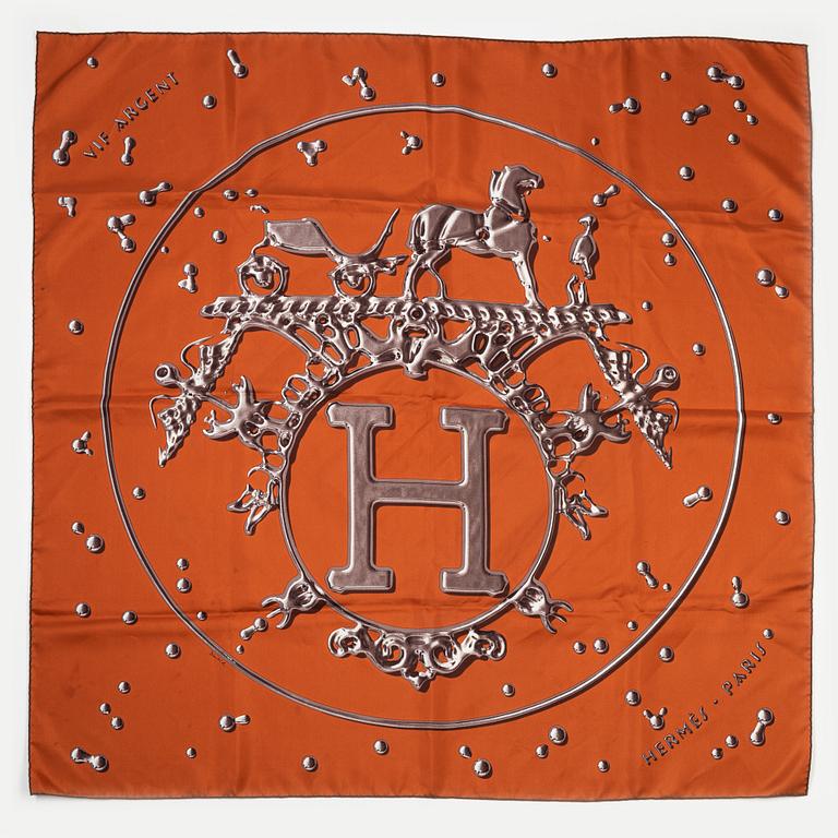 Hermès, scarf,  "Vif Argent".