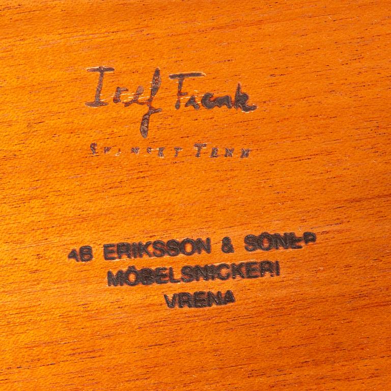 A Josef Frank 1058 cherry wood and elm root side table.