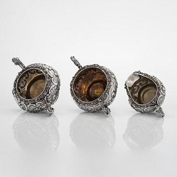 Joseph Angell, te- och kaffeservis, sterlingsilver, 7 delar, London 1817-1823.