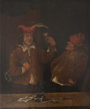 ADRIAEN BROUWER, signerad, olja på pannå.
