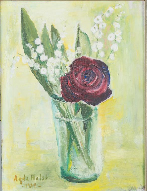 Agda Holst, Flowers in a vase.