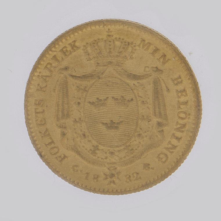 GULDMYNT, 1 dukat, Karl XIV Johan av Sverige, 1832.