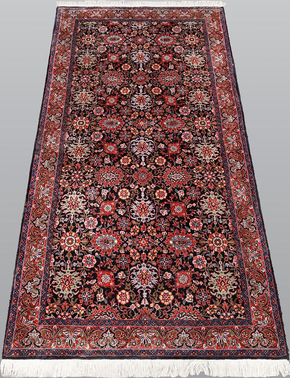 A part silk Bidjar, so called Takab, ca 195 x 104 cm.