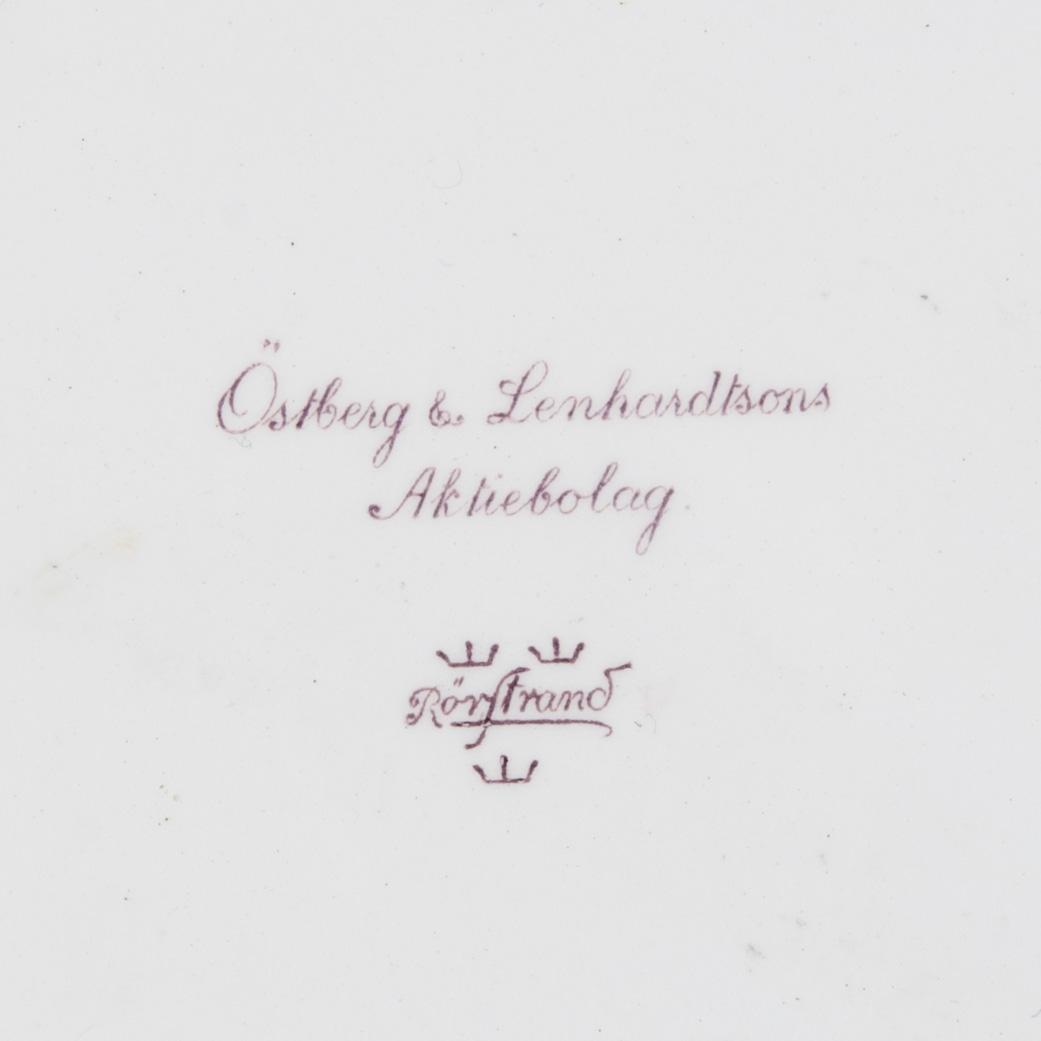 BRICKA, flintgods och patinerad mässing, Östberg & Lenhardtsons Aktiebolag, Rörstrand, sekelskiftet 1800/1900.