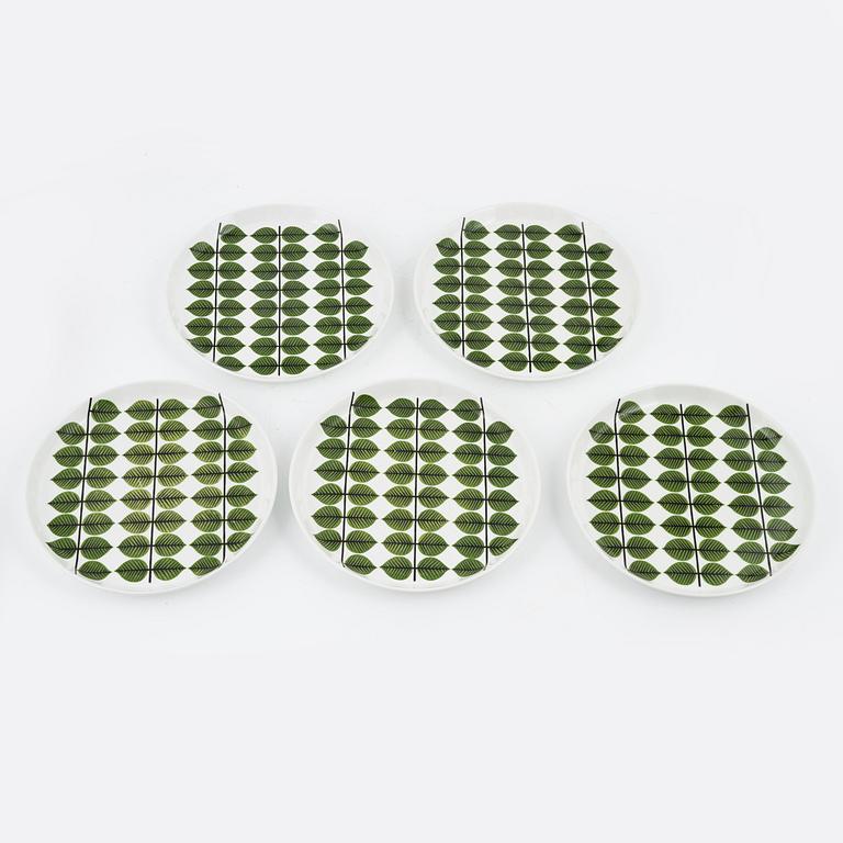 Stig Lindberg, ten 'Berså' plates, Gustavsberg.