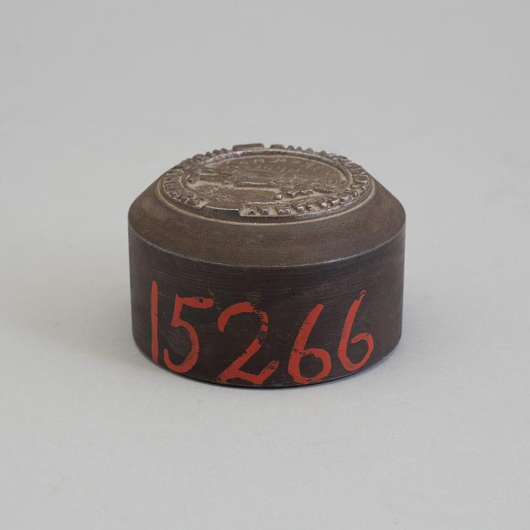 BROR HJORTH, an iron stamp for medals, 1944.