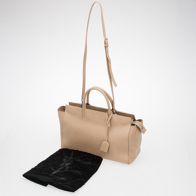 Nude Leather Cabas Rive Gauche Tote Bag.