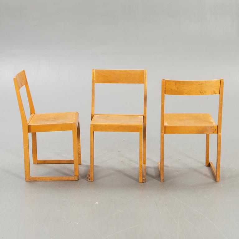 Sven Markelius, chairs, 6 pcs, "Orchestra chair", mid-20th century.
