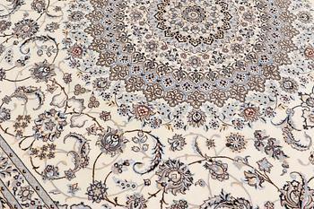 A part silk Nain carpet s.k 6LAA, ca 408 x 304 cm.