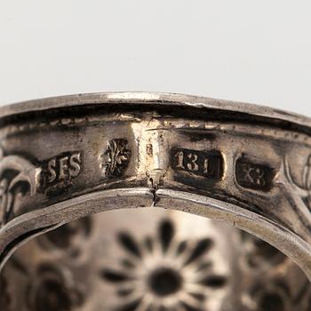 Sormukset, 3 kpl, hopeaa, Suomi 1800-luku.
