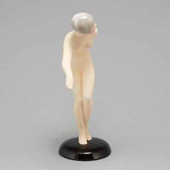 A Goldscheider ceramic figure "Kokettchen",  Germany mid 1900's.
