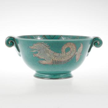SKÅL, flintgods, "Argenta", Wilhelm Kåge, Gustavsberg.