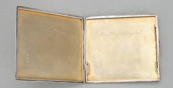 CIGARETTETUI, silver, Birmingham 1920-tal. L 9.